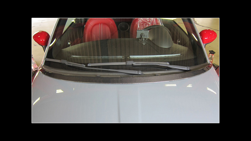 FIAT500 アバルト適合 カーボン製ボンネットスポイラー | ロータス 